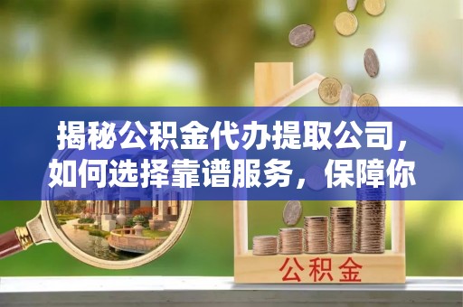 大鹏新区揭秘公积金代办提取公司，如何选择靠谱服务，保障你的资金安全